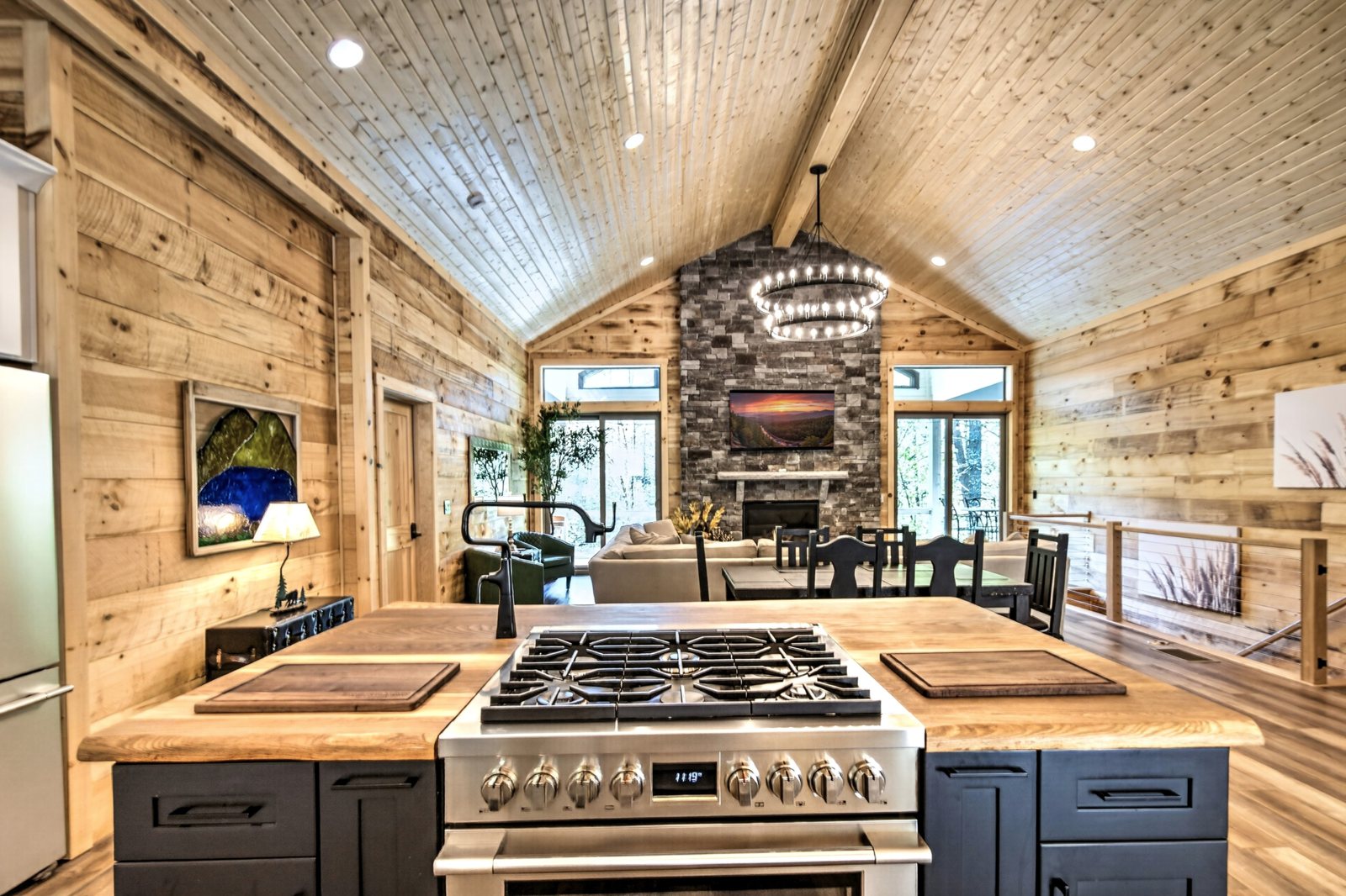 Kitchen with professional range