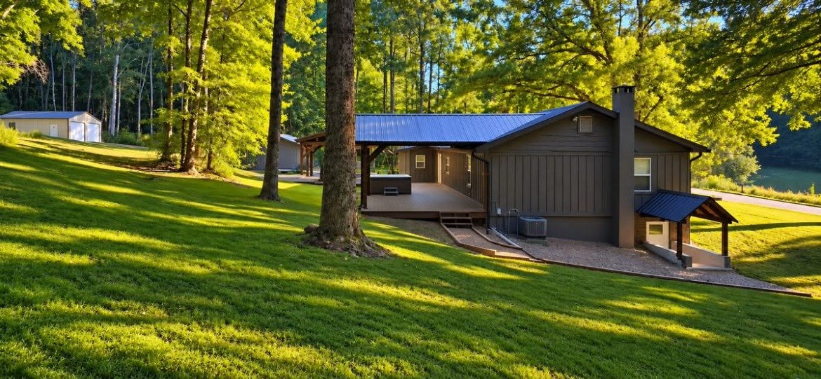 Expansive back deck and entertaining area