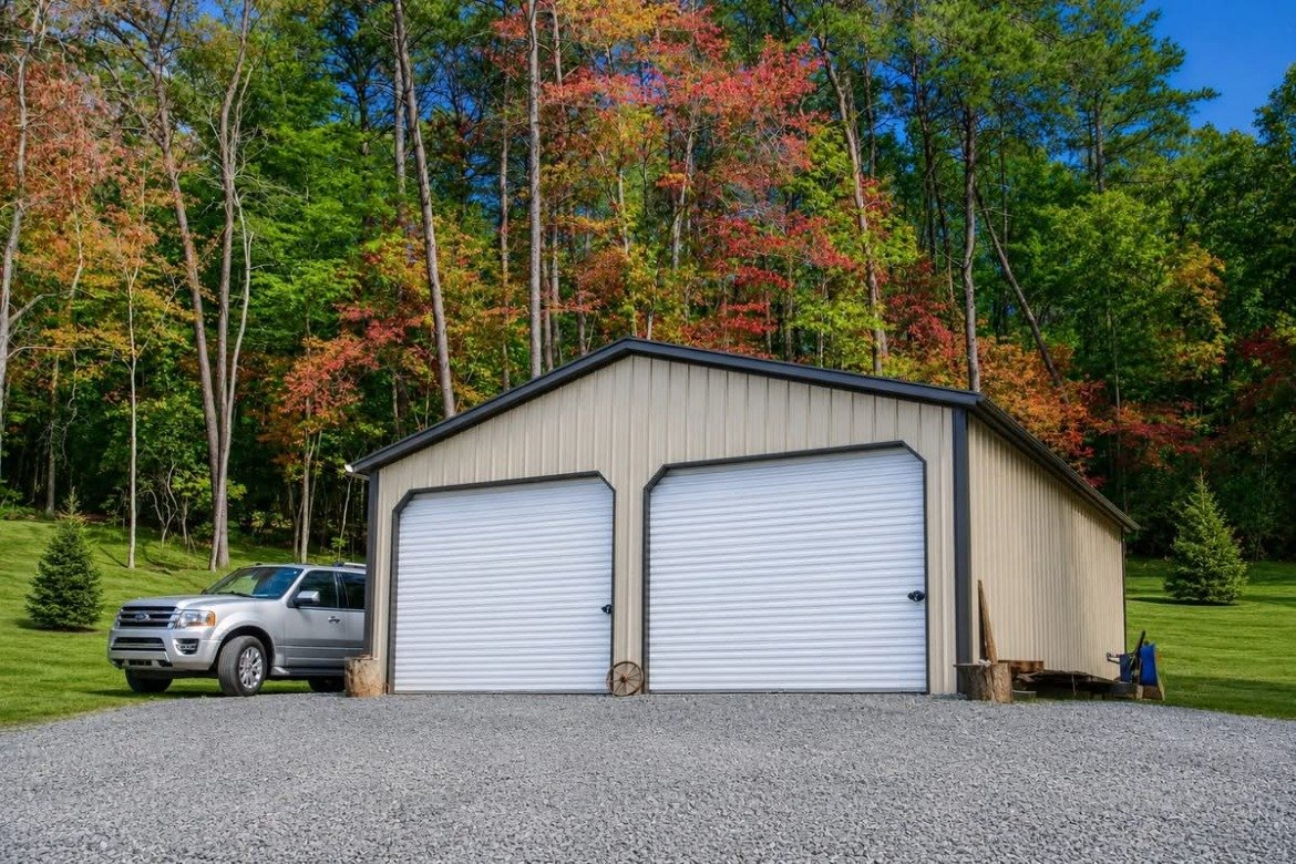 Detached two-car garage