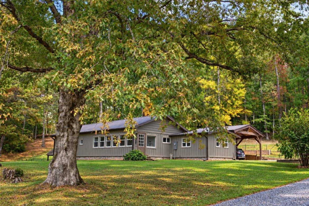 18131 Morganton Highway, gray board-and-batten home