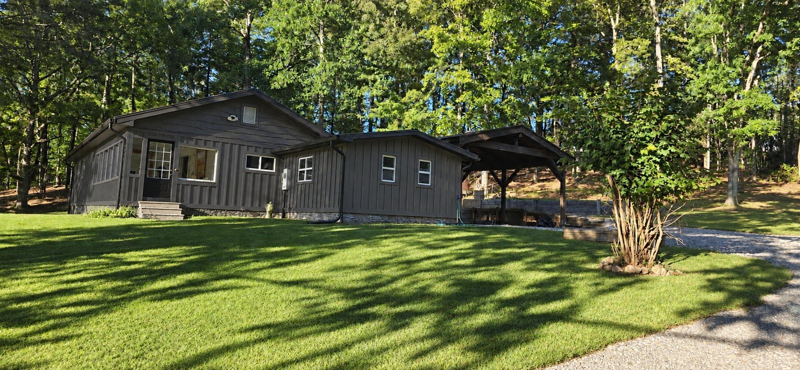 18131 Morganton Highway, board-and-batten home on a wide lawn